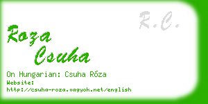 roza csuha business card